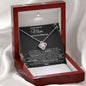 Mom Wedding New Path Black Love Knot Necklace
