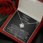 Mom Wedding New Path Black Love Knot Necklace