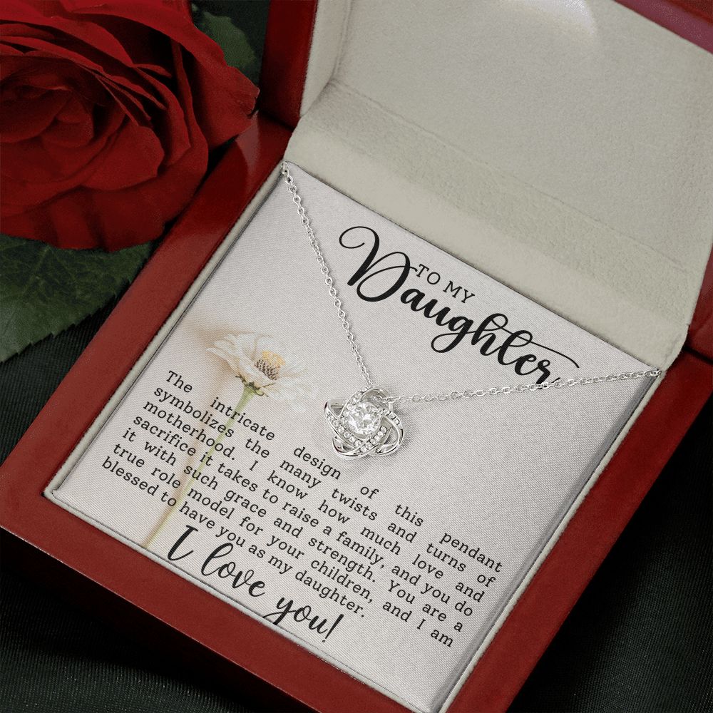 Daughter A Mother Role Model Love Knot Necklace